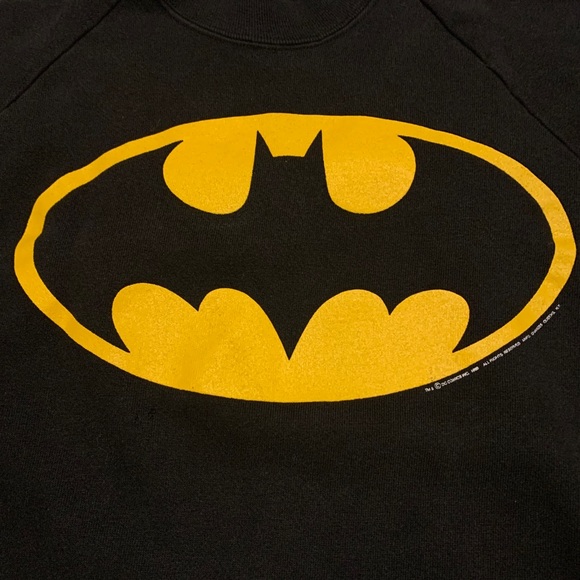 Vintage ‘86 Batman Logo Crewneck Sweatshirt Sz L - Picture 2 of 6